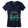 life is short take the trip buy the shoe Women's V-Neck T-Shirt