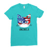 4th of July Ladies Fitted T-Shirt