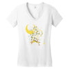 the moon Women's V-Neck T-Shirt