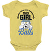 Some Girls Love Diamonds This Girl Loves Balls Baby Bodysuit