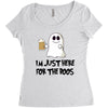 i'm just here for the boos Women's Triblend Scoop T-shirt