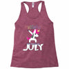 july born unicorns Racerback Tank