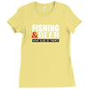 fishing and beer Ladies Fitted T-Shirt