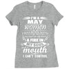 I Am A May Women Ladies Fitted T-Shirt