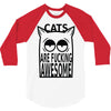 cats are fucking awesome 3/4 Sleeve Shirt