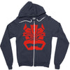 decepticon bowser   mono Zipper Hoodie