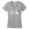 tour de france 2016 bike cycling Women's V-Neck T-Shirt
