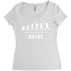 The Evolution of Rock Women's Triblend Scoop T-shirt