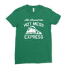 all aboard hot mess express train Ladies Fitted T-Shirt