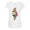breast cancer flowers Maternity Scoop Neck T-shirt