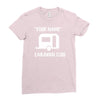 personalised your name caravan club funny gift Ladies Fitted T-Shirt