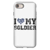 i love my soldier navy camouflage iPhone 8 Case