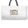 i mustache you a question Weekender Totes