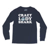 crazy lady shark Long Sleeve Shirts