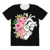 Heart And Flowers All Over Women's T-shirt