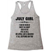 Super July Girl Racerback Tank