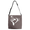 music heart rock baseball jersey Adjustable Strap Totes