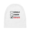 too busy playing fortnite (black) Baby Beanies