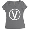 vegan symbol Women's Triblend Scoop T-shirt