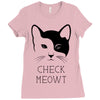 CHECK MEOWT Ladies Fitted T-Shirt