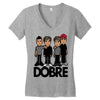 dobre twins dobre brother Women's V-Neck T-Shirt