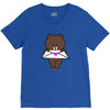 brown V-Neck Tee