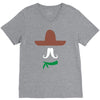 ladies sombrero  funny retro mexico mustache designer V-Neck Tee