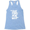 im not wearing a mask you Racerback Tank