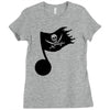 music pirate Ladies Fitted T-Shirt
