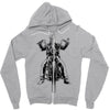 skeleton biker Zipper Hoodie