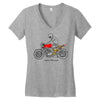 custom motorcycle Women's V-Neck T-Shirt
