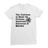 The Universe Is Made Of Protons, Neutrons, Electrons, Morons Ladies Fitted T-Shirt