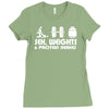 sex weights and protein shakes Ladies Fitted T-Shirt