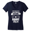 Awesome Nanny Looks Like Women's V-Neck T-Shirt