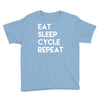 eat sleep cycle repeat Youth Tee