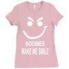 boobies make me smile Ladies Fitted T-Shirt