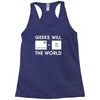 geeks will save the world mac version (2) Racerback Tank