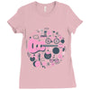 pop heart Ladies Fitted T-Shirt