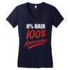 zero hair 100 awesome Women's V-Neck T-Shirt