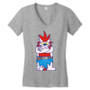 wild aztec monster Women's V-Neck T-Shirt