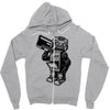 dance robot music old Zipper Hoodie