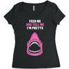 Feed Me and Tell Me I'm Pretty Baby Girl Women's Triblend Scoop T-shirt