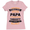 Super Cool Papa Of A Freaking Awesome Granddaughter Ladies Fitted T-Shirt