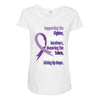 supporting the fighter, admiring the survivors, honoring the taken Maternity Scoop Neck T-shirt