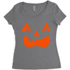 fun face pumpkin Women's Triblend Scoop T-shirt