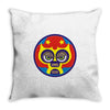 lucha libre    yellow Throw Pillow