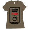 ready fire aim Ladies Fitted T-Shirt