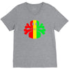 rasta skull and crossbones V-Neck Tee