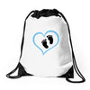 Baby Boy with Heart Any Name Customized Drawstring Bags
