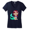 little ugly mermaid Women's V-Neck T-Shirt